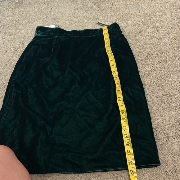 DOLCE & GABANA green velvet midi skirt size 42 - Picture 14 of 14